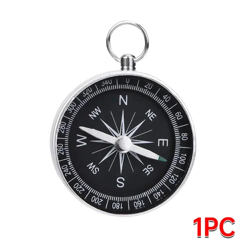 Pocket-Sized Portable Survival Compass with Key Ring – Outdoor Camping & Hiking Navigation